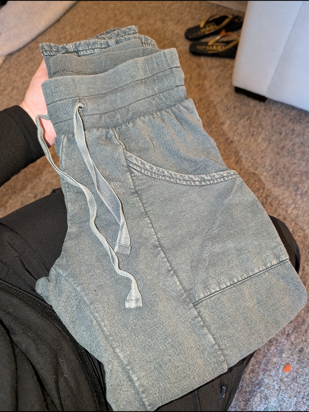 Zella Light Denim-Look Drawstring Joggers